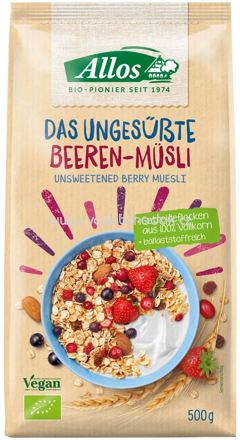 Allos Das Ungesüßte Beeren Müsli, 500g