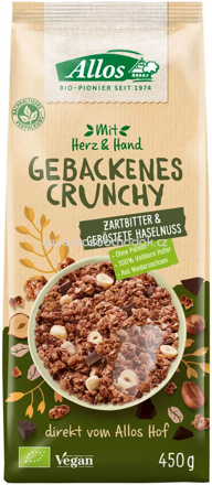 Allos Gebackenes Crunchy Zartbitter & Geröstete Haselnuss, 450g