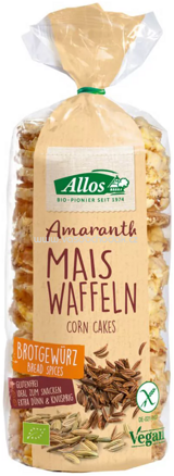 Allos Amaranth Mais Waffeln mit Brotgewürz, 100g