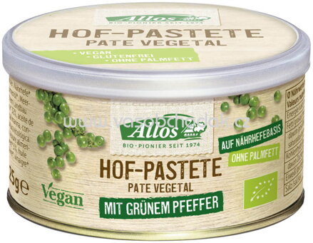 Allos Hof Pastete mit Grünem Pfeffer, 125g