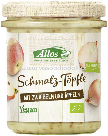 Allos Schmalz Töpfle mit Zwiebeln und Äpfeln, 150g