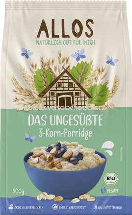Allos Das Ungesüßte 3 Korn Porridge, 500g