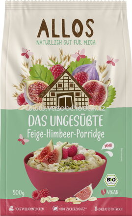 Allos Das Ungesüßte Feige Himbeer Porridge, 500g