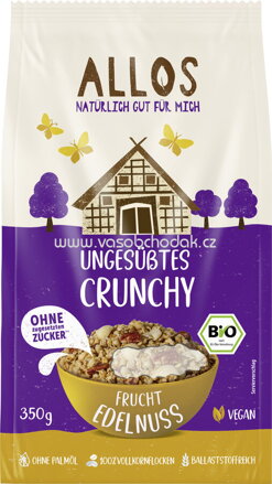 Allos Ungesüßtes Crunchy Frucht Edelnuss, 350g