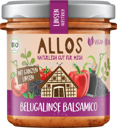 Allos Linsen Aufstrich Belugalinse Balsamico, 140g