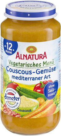 Alnatura Vegetarisches Menü Couscous-Gemüse mediterraner Art, ab 12. Monat, 250g