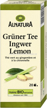 Alnatura Grüner Tee Ingwer Lemon, 20 Beutel