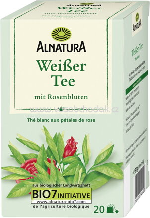 Alnatura Weißer Tee mit Rosenblüten, 20 Beutel