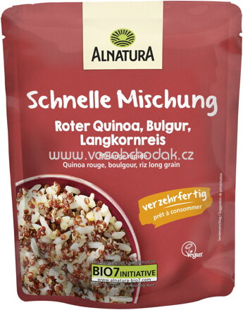 Alnatura Schnelle Mischung Roter Quinoa, Bulgur, Langkornreis, 250g