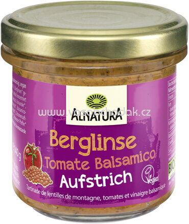 Alnatura Aufstrich Berglinse-Tomate-Balsamico, 140g