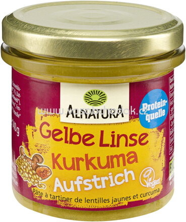 Alnatura Gelbe Linse Kurkuma Aufstrich, 140g