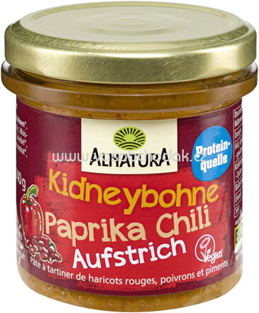 Alnatura Kidneybohne Paprika Chili Aufstrich, 140g