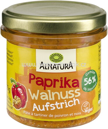 Alnatura Aufstrich Paprika-Walnuss, 135g