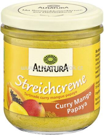 Alnatura Streichcreme Curry Mango Papaya, 180g