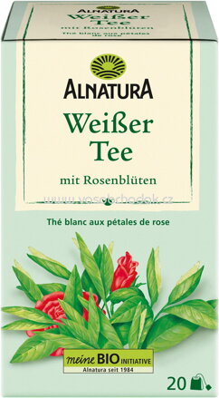 Alnatura Weißer Tee mit Rosenblüten, 20 Beutel