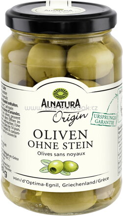 Alnatura Origin Grüne Oliven ohne Stein, 350g