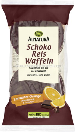 Alnatura Schoko Reis Waffeln Zartbitter Orange, 100g