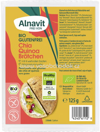 Alnavit Chia Quinoa Brötchen, 2 St, 125g