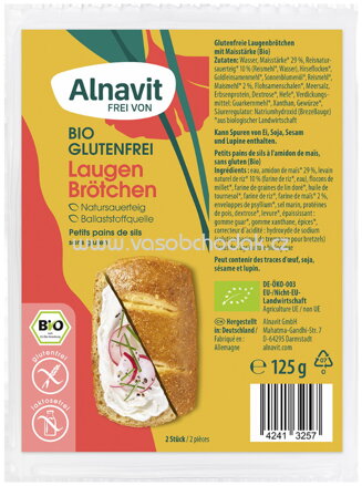 Alnavit Laugen Brötchen, 2 St, 125g