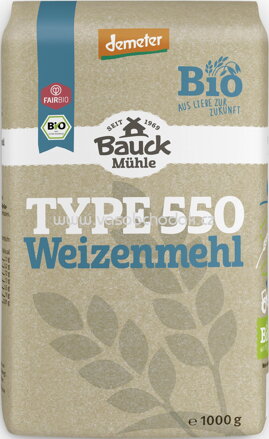 Bauck Mühle Weizenmehl Type 550, 1kg