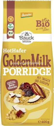 Bauck Mühle Hot Hafer Golden Milk Porridge, 400g