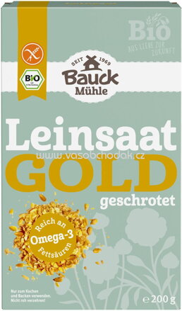Bauck Mühle Leinsaat Gold, geschrotet, glutenfrei, 200g
