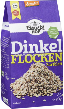 Bauckhof Dinkel Flocken, Zartblatt, 425g