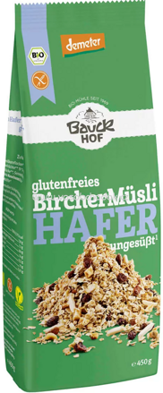 Bauckhof Bircher Müsli Hafer, ungesüßt, glutenfrei, 450g