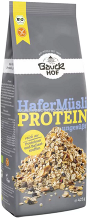 Bauckhof Hafer Müsli Protein, ungesüßt, glutenfrei, 425g