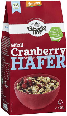 Bauckhof Müzli Cranberry Hafer, 425g