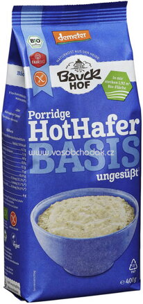 Bauckhof Porridge Hot Hafer Basis, ungesüßt, glutenfrei, 400g