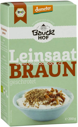 Bauckhof Leinsaat Braun, geschrotet, 200g