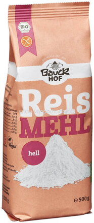 Bauckhof Reis Mehl, hell, glutenfrei, 500g