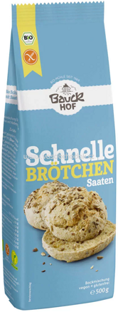 Bauckhof Backmischung Schnelle Brötchen Saaten, glutenfrei, 500g