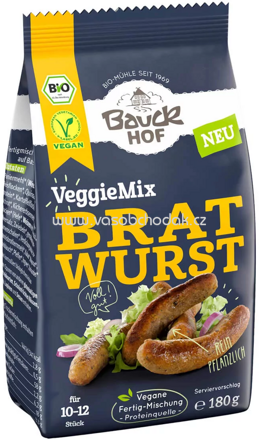 Bauckhof Veggie Mix Bratwurst, 180g
