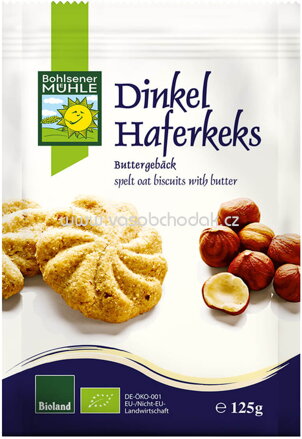 Bohlsener Mühle Dinkel Haferkeks, 125g