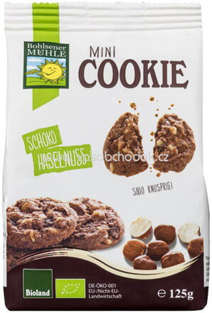 Bohlsener Mühle Mini Cookie Schoko Haselnuss, 125g