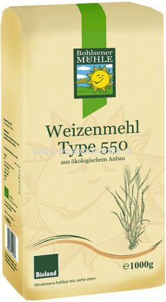 Bohlsener Mühle Weizenmehl Type 550, 1kg
