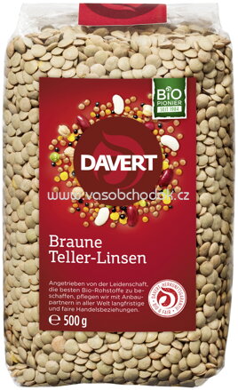 Davert Braune Teller Linsen, 500g