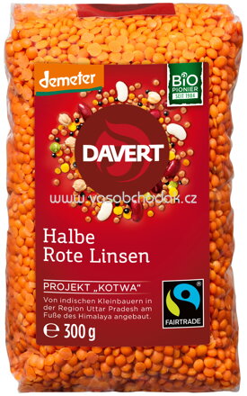 Davert Halbe Rote Linsen, 300g