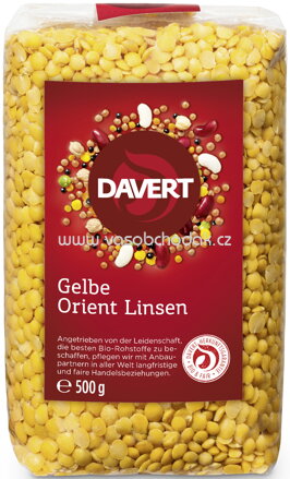 Davert Gelbe Orient Linsen, 500g