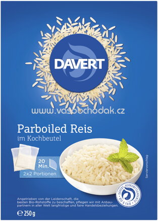 Davert Parboiled Reis im Kochbeutel, 250g