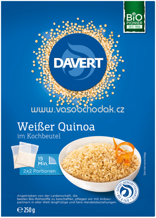 Davert Weißer Quinoa im Kochbeutel, 250g