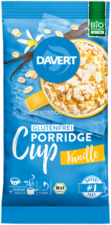 Davert Porridge Cup Vanille, 65g