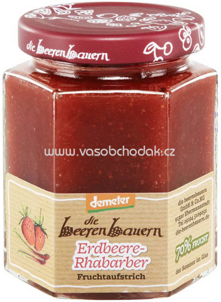 die beerenbauern Konfitüre Erdbeere Rhabarber, 200g