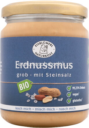 Eisblümerl Erdnussmus grob mit Steinsalz, 250g