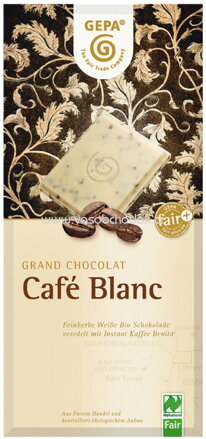 GEPA Tafelschokolade Café Blanc, 100g