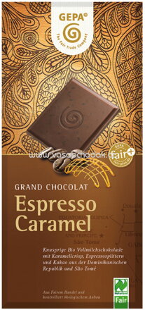 GEPA Tafelschokolade Espresso Caramel, 100g
