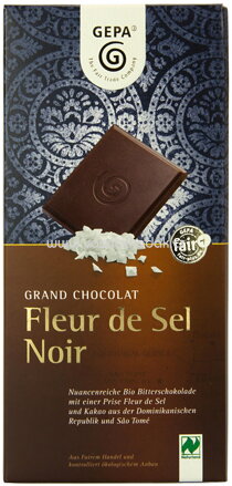 GEPA Tafelschokolade Fleur de Sel Noir, 100g