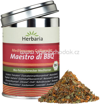 Herbaria Mediterranes Grillgewürz Maestro di BBQ, Dose, 70g